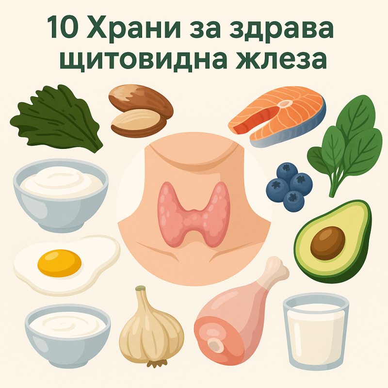 10 Храни за здрава щитовидна жлеза: Пълно ръководство за балансирано хранене