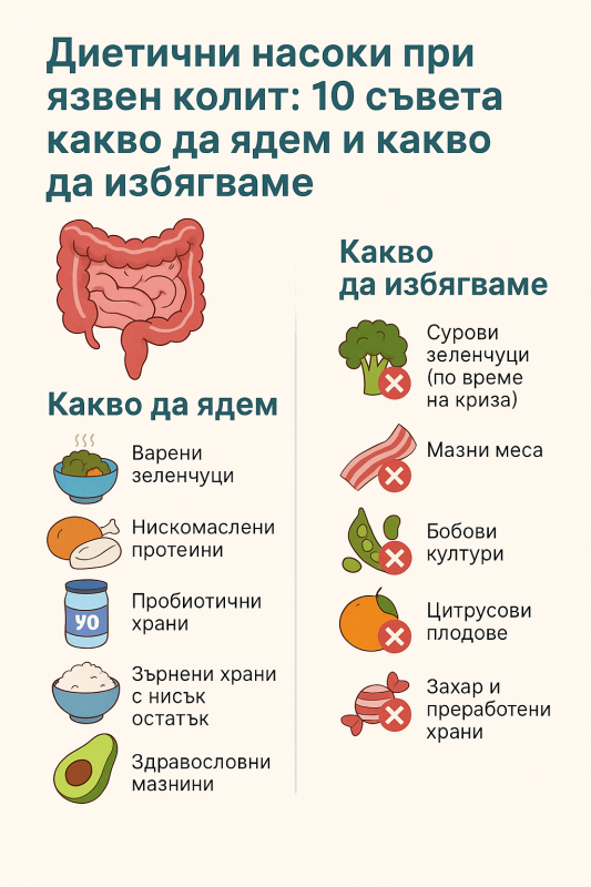 Диетични насоки при язвен колит: 10 съвета какво да ядем и какво да избягваме