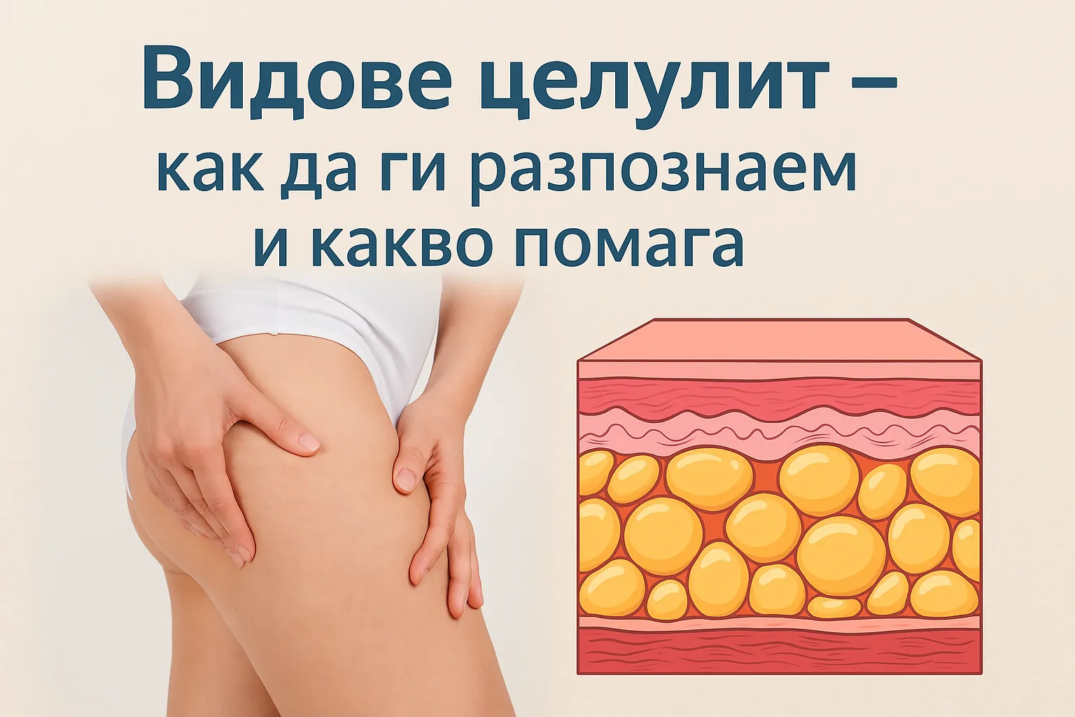 Видове целулит – как да ги разпознаем и какво помага