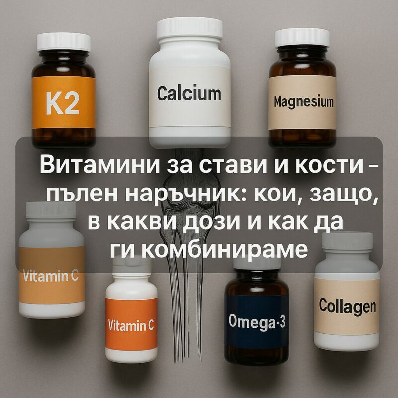 Витамини за стави и кости – пълен наръчник: кои, защо, в какви дози и как да ги комбинираме